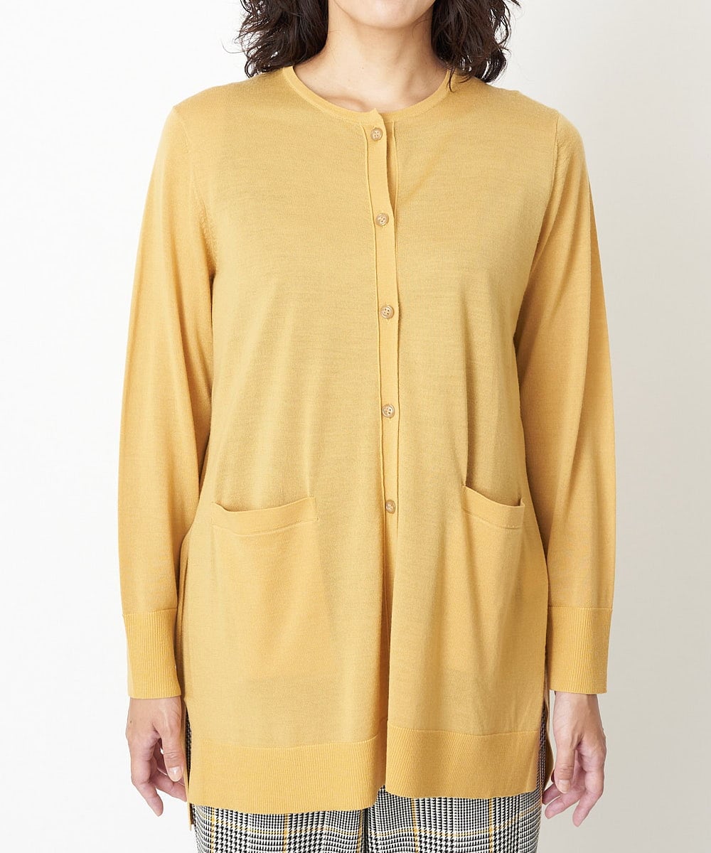PZSAT16290 GEORGES RECH(ジョルジュ・レッシュ) 【5色展開】ウォッシャブルウールニットカーディガン イエロー