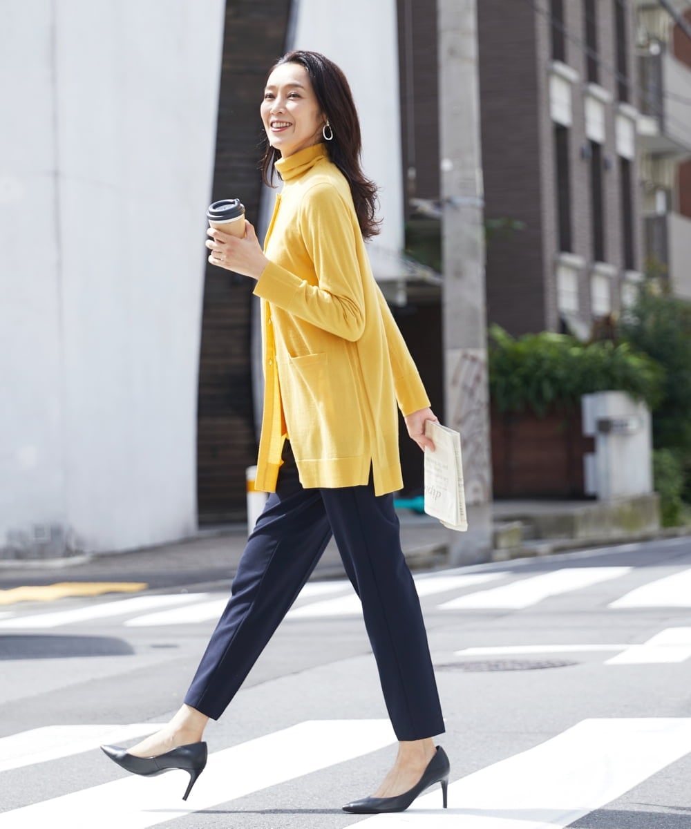 PZSAT16290 GEORGES RECH(ジョルジュ・レッシュ) 【5色展開】ウォッシャブルウールニットカーディガン イエロー