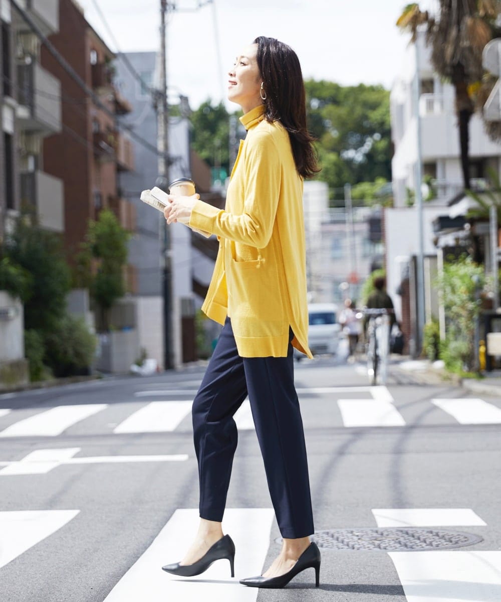 PZSAT16290 GEORGES RECH(ジョルジュ・レッシュ) 【5色展開】ウォッシャブルウールニットカーディガン イエロー