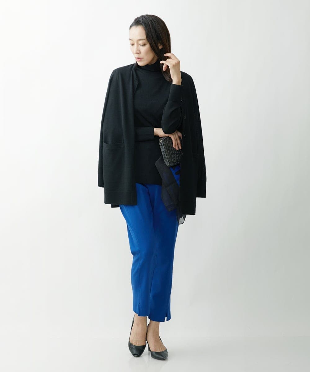 PZSAT16290 GEORGES RECH(ジョルジュ・レッシュ) 【5色展開】ウォッシャブルウールニットカーディガン ブラック