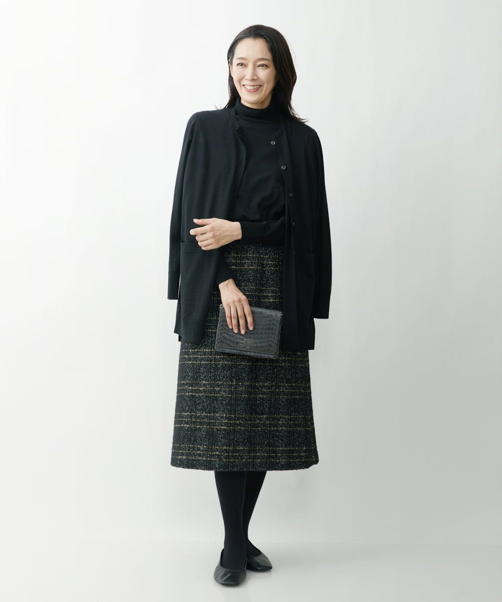 PZSAT16290 GEORGES RECH(ジョルジュ・レッシュ) 【5色展開】ウォッシャブルウールニットカーディガン ブラック