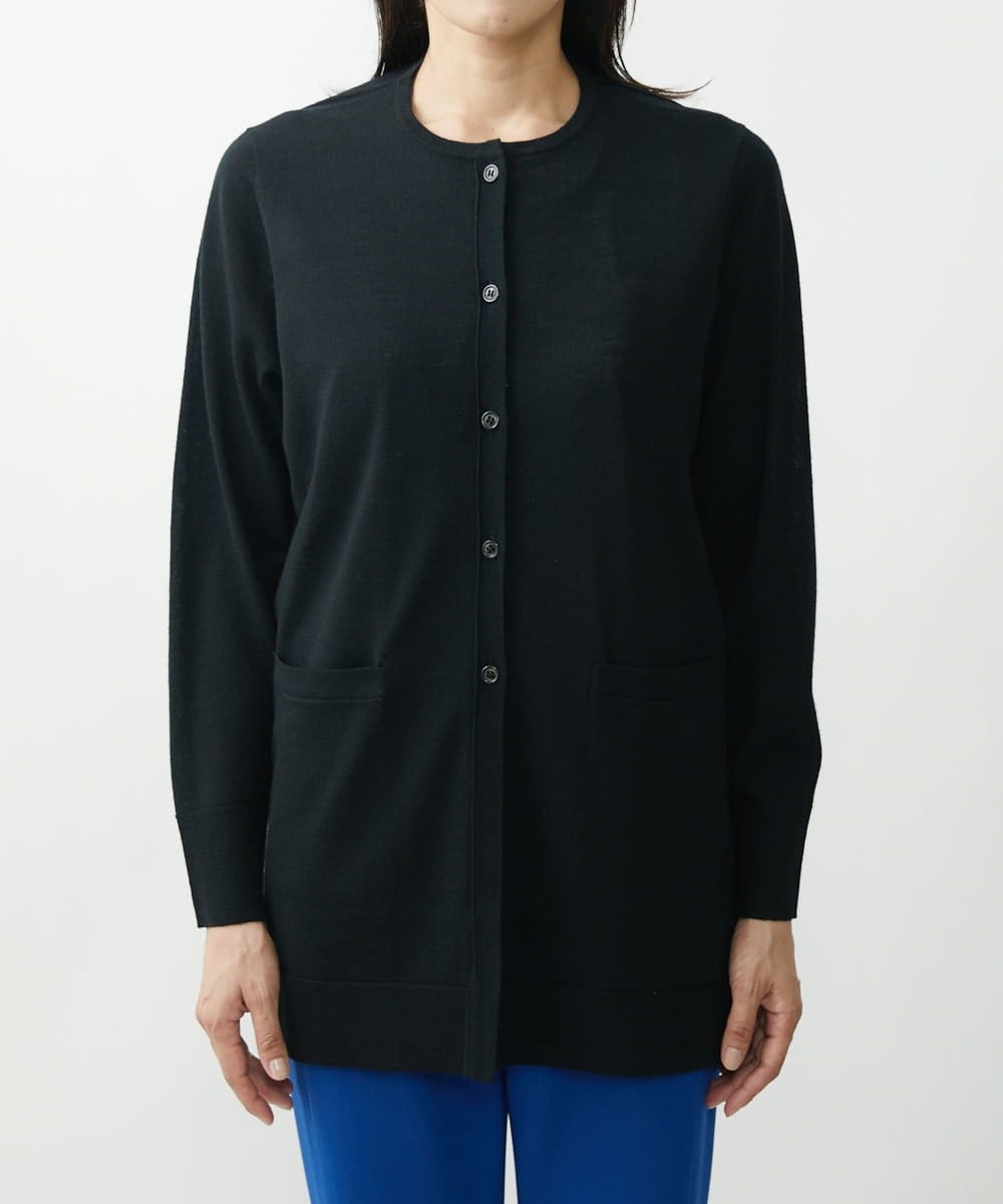 PZSAT16290 GEORGES RECH(ジョルジュ・レッシュ) 【5色展開】ウォッシャブルウールニットカーディガン ブラック