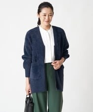 PZSAV62270 GEORGES RECH(ジョルジュ・レッシュ) フェザーモールリバーカーディガン ネイビー
