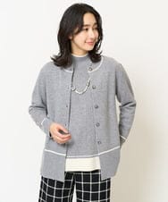 PZSCA07250 GEORGES RECH(ジョルジュ・レッシュ) [アンサンブル対応]メリノウールカーディガン ライトグレー