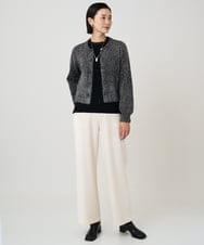 PZSCD51250 GEORGES RECH(ジョルジュ・レッシュ) メタリックシャギーショートカーディガン ブラック