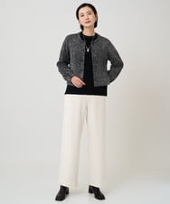 PZSCD51250 GEORGES RECH(ジョルジュ・レッシュ) メタリックシャギーショートカーディガン ブラック