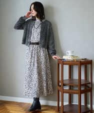 PZSCD51250 GEORGES RECH(ジョルジュ・レッシュ) メタリックシャギーショートカーディガン ブラック