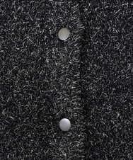 PZSCD51250 GEORGES RECH(ジョルジュ・レッシュ) メタリックシャギーショートカーディガン ブラック