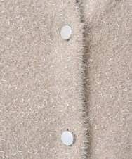 PZSCD51250 GEORGES RECH(ジョルジュ・レッシュ) メタリックシャギーショートカーディガン ブラック