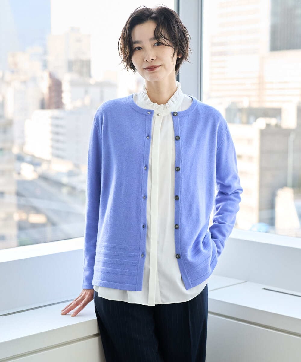 PZSCD57230 GEORGES RECH(ジョルジュ・レッシュ) [アンサンブル対応]メリノウールカーディガン ピンク