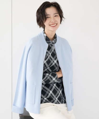 PZSCE70190  [アンサンブル対応] ミラノリブジップアップニットカーディガン