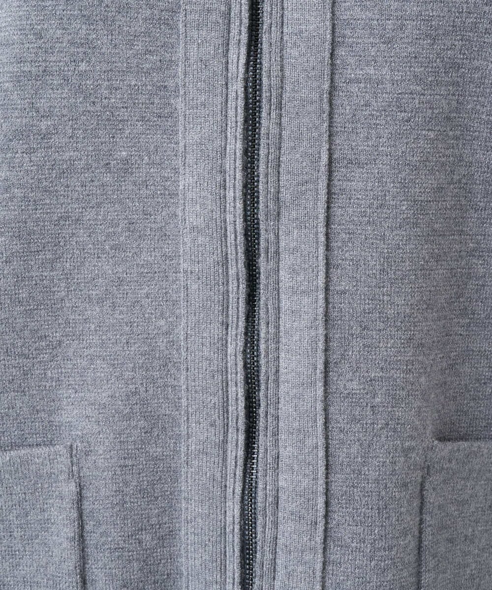 PZSCE70190 GEORGES RECH(ジョルジュ・レッシュ) [アンサンブル対応] ミラノリブジップアップニットカーディガン グレー