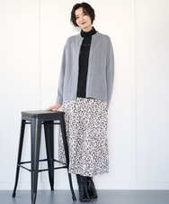 PZSCE70190 GEORGES RECH(ジョルジュ・レッシュ) [アンサンブル対応] ミラノリブジップアップニットカーディガン グレー