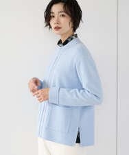 PZSCE70190 GEORGES RECH(ジョルジュ・レッシュ) [アンサンブル対応] ミラノリブジップアップニットカーディガン グレー