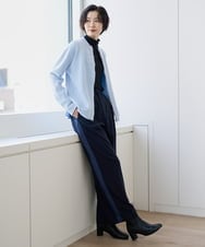 PZSCE70190 GEORGES RECH(ジョルジュ・レッシュ) [アンサンブル対応] ミラノリブジップアップニットカーディガン グレー