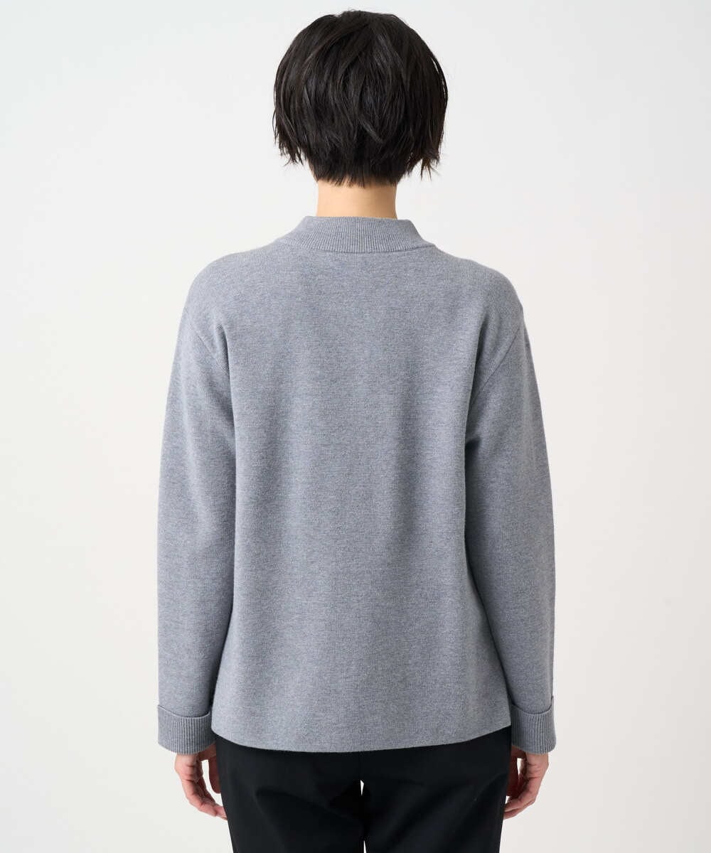 PZSCE70190 GEORGES RECH(ジョルジュ・レッシュ) [アンサンブル対応] ミラノリブジップアップニットカーディガン グレー