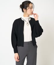 PZSEB02250 GEORGES RECH(ジョルジュ・レッシュ) ドルマンニットジップカーディガン ブラック