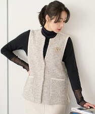 PZSEE16290 GEORGES RECH(ジョルジュ・レッシュ) ファンシーツイードAラインジレ ベージュ