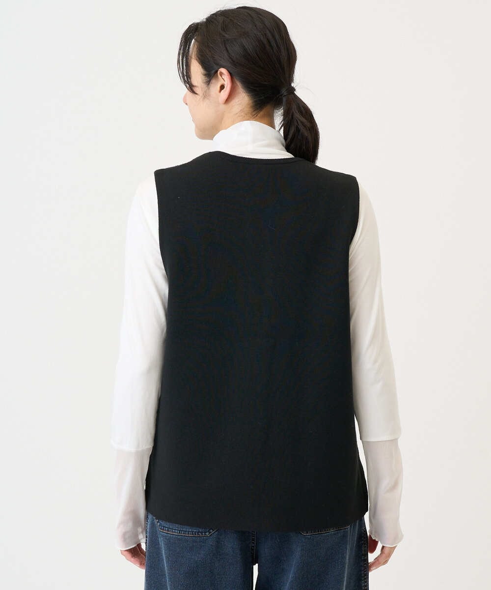 PZSEE16290 GEORGES RECH(ジョルジュ・レッシュ) ファンシーツイードAラインジレ ブラック