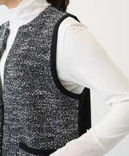 PZSEE16290 GEORGES RECH(ジョルジュ・レッシュ) ファンシーツイードAラインジレ ブラック