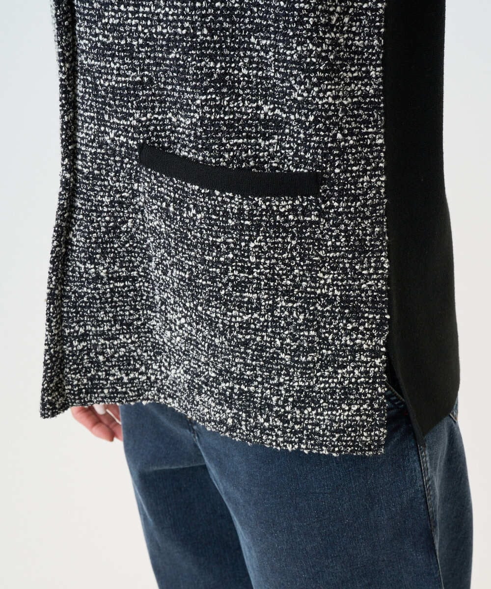 PZSEE16290 GEORGES RECH(ジョルジュ・レッシュ) ファンシーツイードAラインジレ ブラック