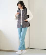 PZSEE16290 GEORGES RECH(ジョルジュ・レッシュ) ファンシーツイードAラインジレ ブラック