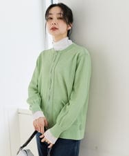 PZSEE28290 GEORGES RECH(ジョルジュ・レッシュ) ブークレメッシュニットブルゾン グリーン