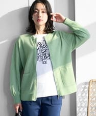 PZSEE28290 GEORGES RECH(ジョルジュ・レッシュ) ブークレメッシュニットブルゾン グリーン