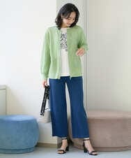 PZSEE28290 GEORGES RECH(ジョルジュ・レッシュ) ブークレメッシュニットブルゾン グリーン