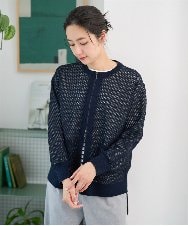 PZSEE28290 GEORGES RECH(ジョルジュ・レッシュ) ブークレメッシュニットブルゾン グリーン