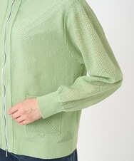 PZSEE28290 GEORGES RECH(ジョルジュ・レッシュ) ブークレメッシュニットブルゾン グリーン