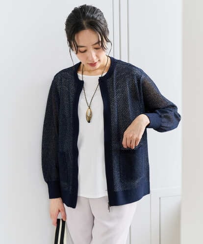 PZSEE28290 GEORGES RECH ブークレメッシュニットブルゾン