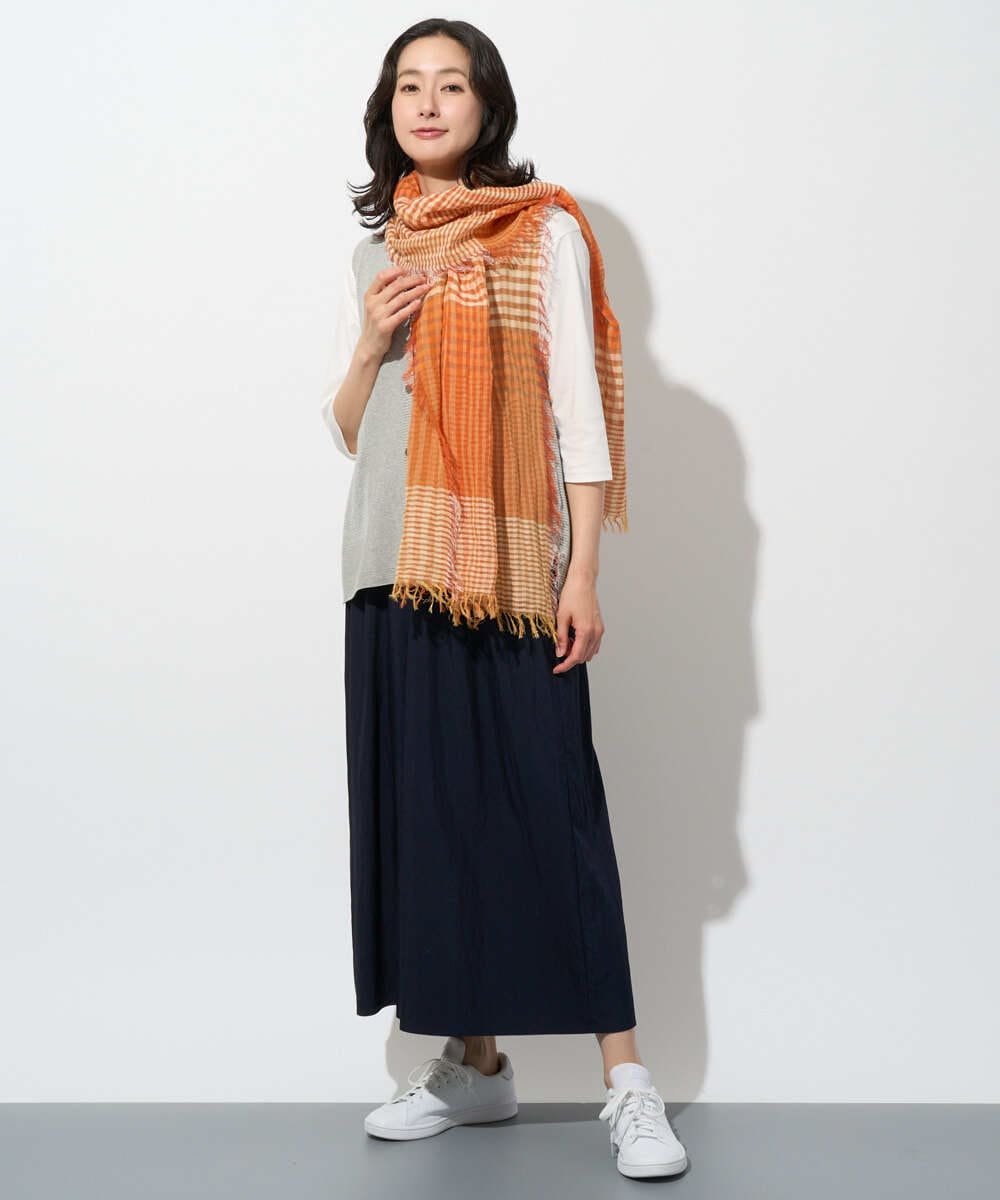PZSGD23230 GEORGES RECH(ジョルジュ・レッシュ)  [日本製]コットンレーヨンニットベスト ネイビー