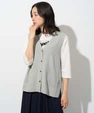 PZSGD23230 GEORGES RECH(ジョルジュ・レッシュ)  [日本製]コットンレーヨンニットベスト ネイビー