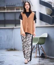 PZSGD23230 GEORGES RECH(ジョルジュ・レッシュ)  [日本製]コットンレーヨンニットベスト ネイビー
