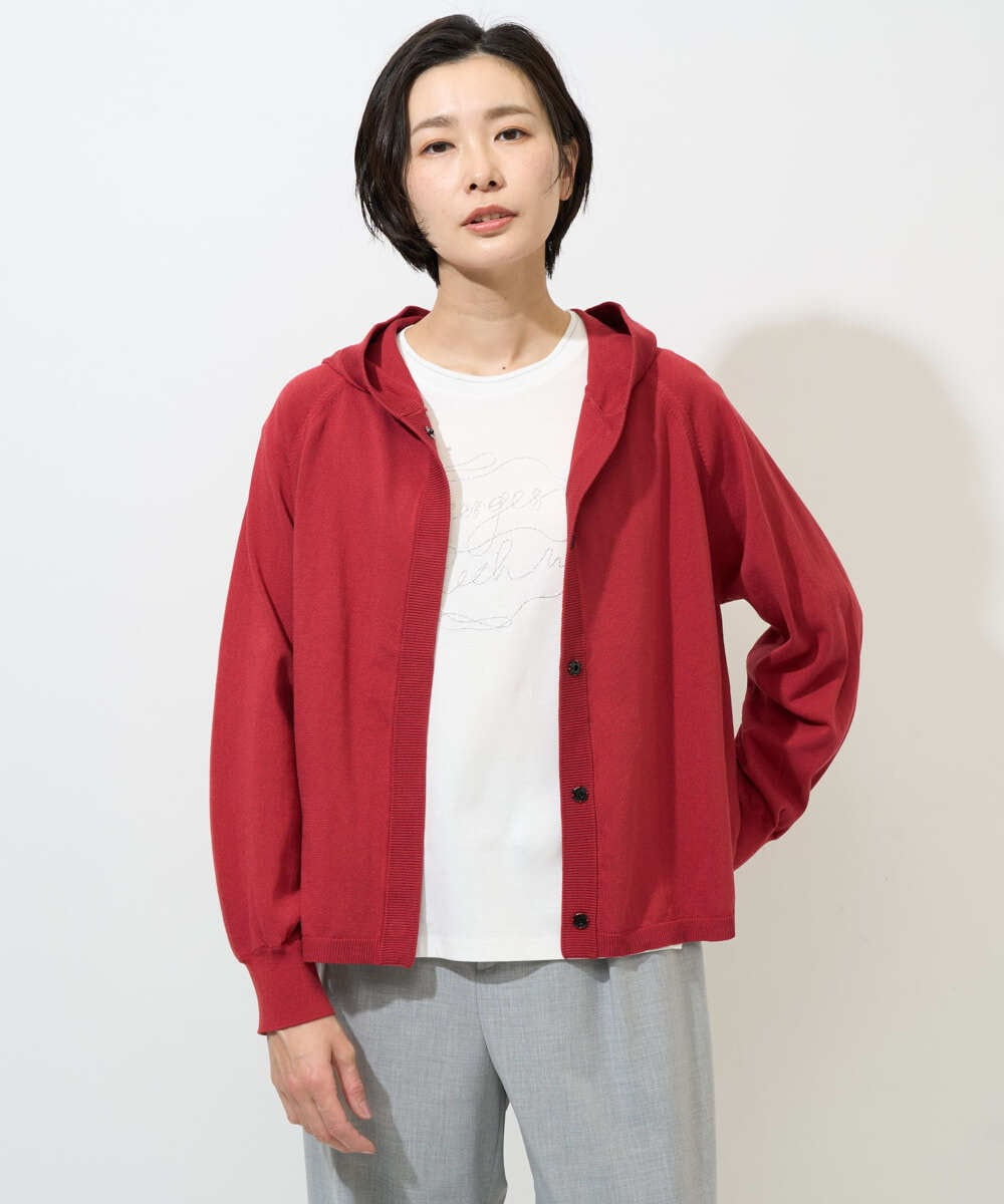 PZSGE43270 GEORGES RECH [アンサンブル対応]ニットフードカーディガン