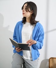 PZSGE43270 GEORGES RECH(ジョルジュ・レッシュ) [アンサンブル対応]ニットフードカーディガン ブルー