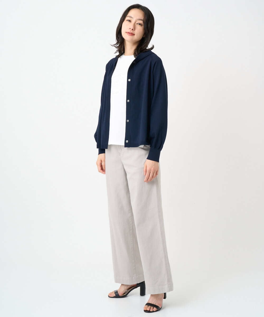 PZSGE43270 GEORGES RECH(ジョルジュ・レッシュ) [アンサンブル対応]ニットフードカーディガン ブルー