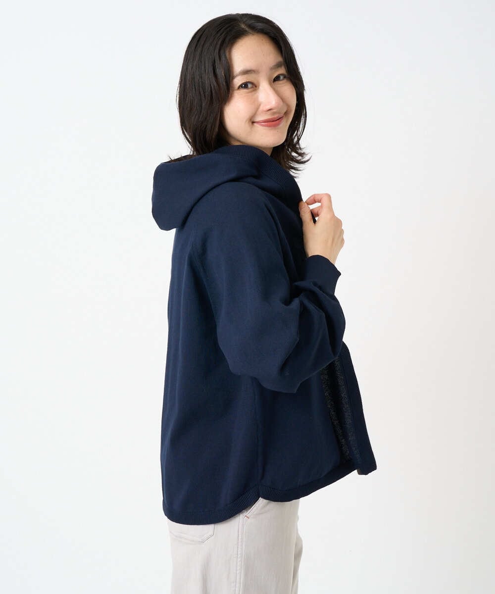 PZSGE43270 GEORGES RECH(ジョルジュ・レッシュ) [アンサンブル対応]ニットフードカーディガン ブルー