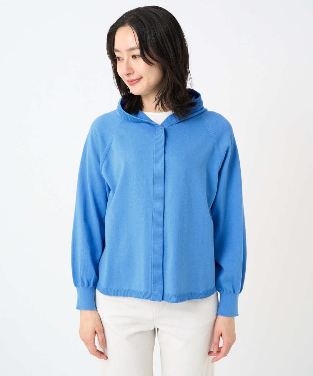 PZSGE43270 GEORGES RECH(ジョルジュ・レッシュ) [アンサンブル対応]ニットフードカーディガン ブルー