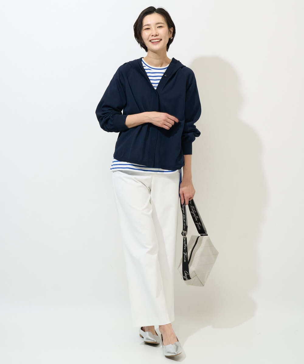 PZSGE43270 GEORGES RECH(ジョルジュ・レッシュ) [アンサンブル対応]ニットフードカーディガン ネイビー