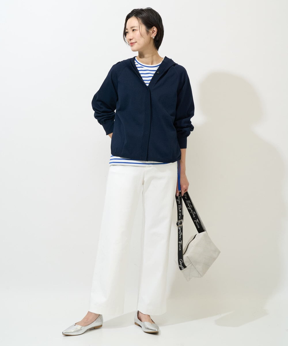 PZSGE43270 GEORGES RECH(ジョルジュ・レッシュ) [アンサンブル対応]ニットフードカーディガン ネイビー