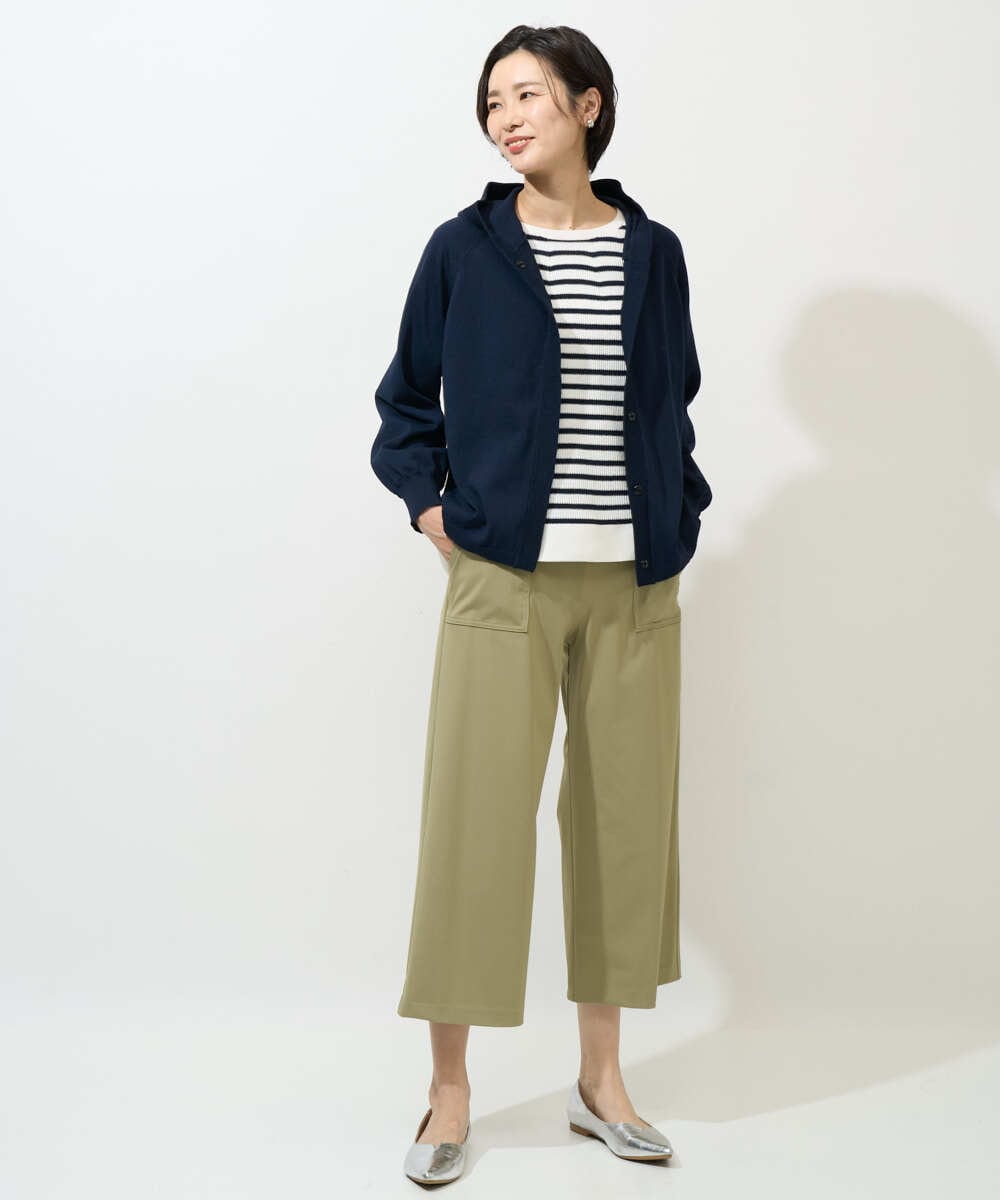 PZSGE43270 GEORGES RECH(ジョルジュ・レッシュ) [アンサンブル対応]ニットフードカーディガン ネイビー