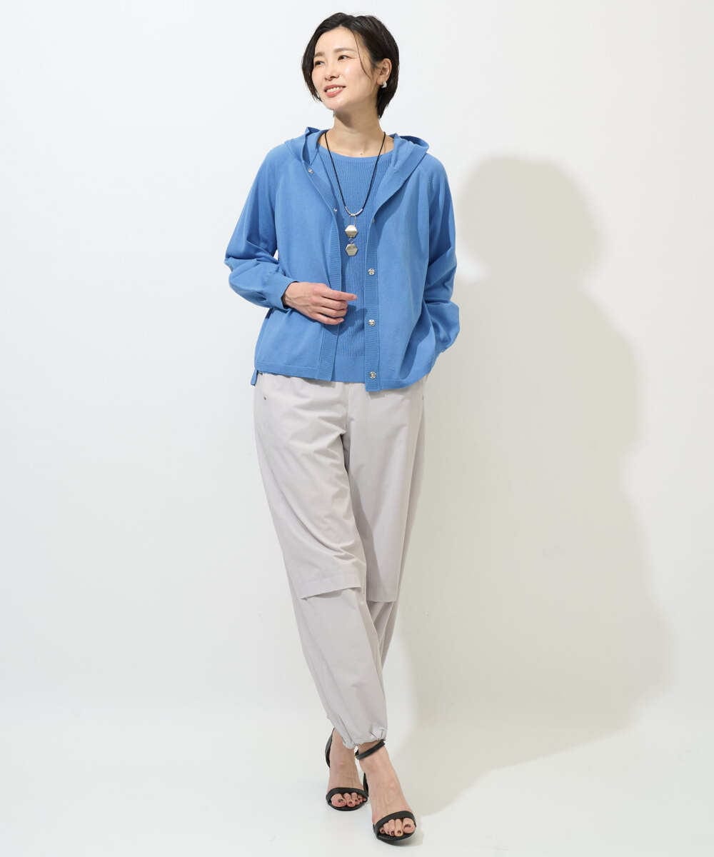 PZSGE43270 GEORGES RECH(ジョルジュ・レッシュ) [アンサンブル対応]ニットフードカーディガン ネイビー