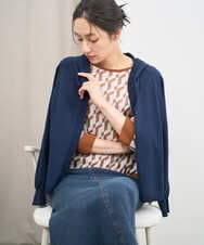 PZSGE43270 GEORGES RECH(ジョルジュ・レッシュ) [アンサンブル対応]ニットフードカーディガン ネイビー