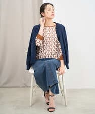 PZSGE43270 GEORGES RECH(ジョルジュ・レッシュ) [アンサンブル対応]ニットフードカーディガン ネイビー