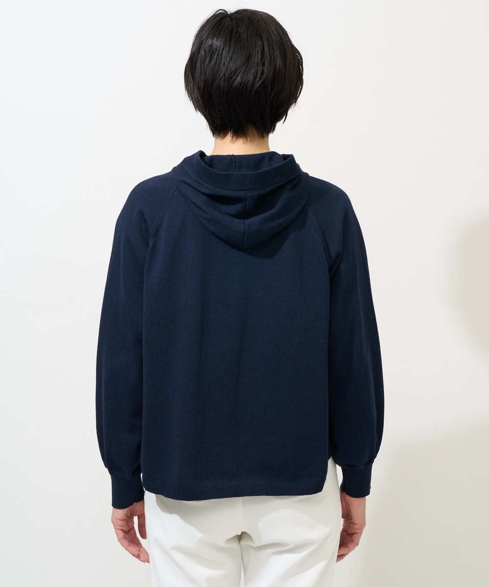 PZSGE43270 GEORGES RECH(ジョルジュ・レッシュ) [アンサンブル対応]ニットフードカーディガン ネイビー