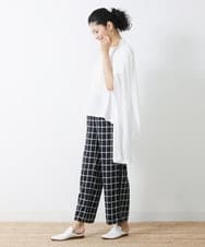 PZSGQ44290 GEORGES RECH(ジョルジュ・レッシュ) 【セットアップ対応】シアーストライプカーディガン ホワイト