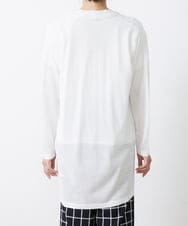 PZSGQ44290 GEORGES RECH(ジョルジュ・レッシュ) 【セットアップ対応】シアーストライプカーディガン ホワイト