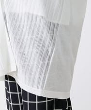 PZSGQ44290 GEORGES RECH(ジョルジュ・レッシュ) 【セットアップ対応】シアーストライプカーディガン ホワイト